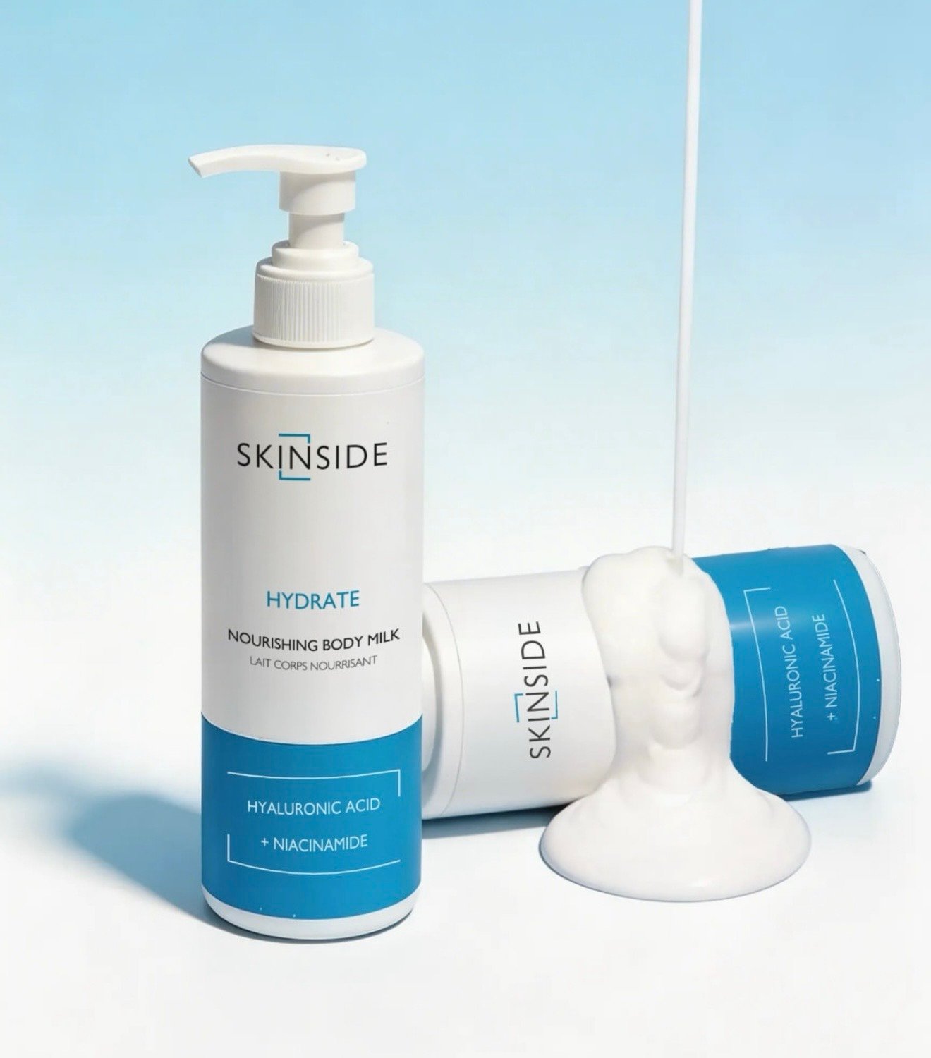 SkinSide Hydrate nourishing body milk with hyaluronic acid and niacinamide